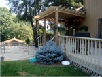 Back Porch Leading to Stone Patio