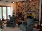 Stone Fireplace in Living Room